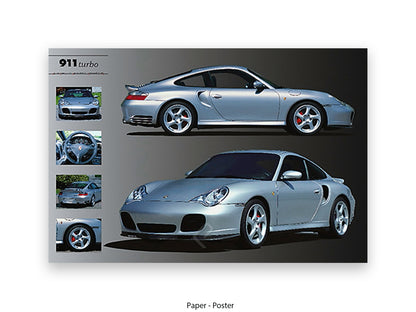 Porsche 911 Turbo Sports Car Poster