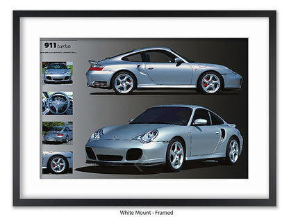 Porsche 911 Turbo Sports Car Poster