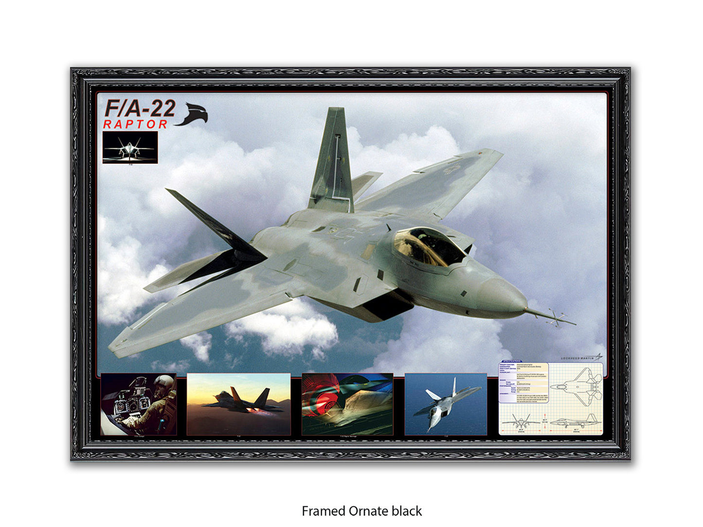 F/A-22 Raptor Stealth Fighter Poster
