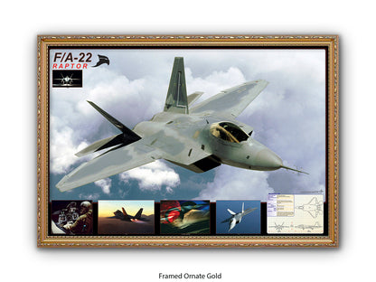 F/A-22 Raptor Stealth Fighter Poster