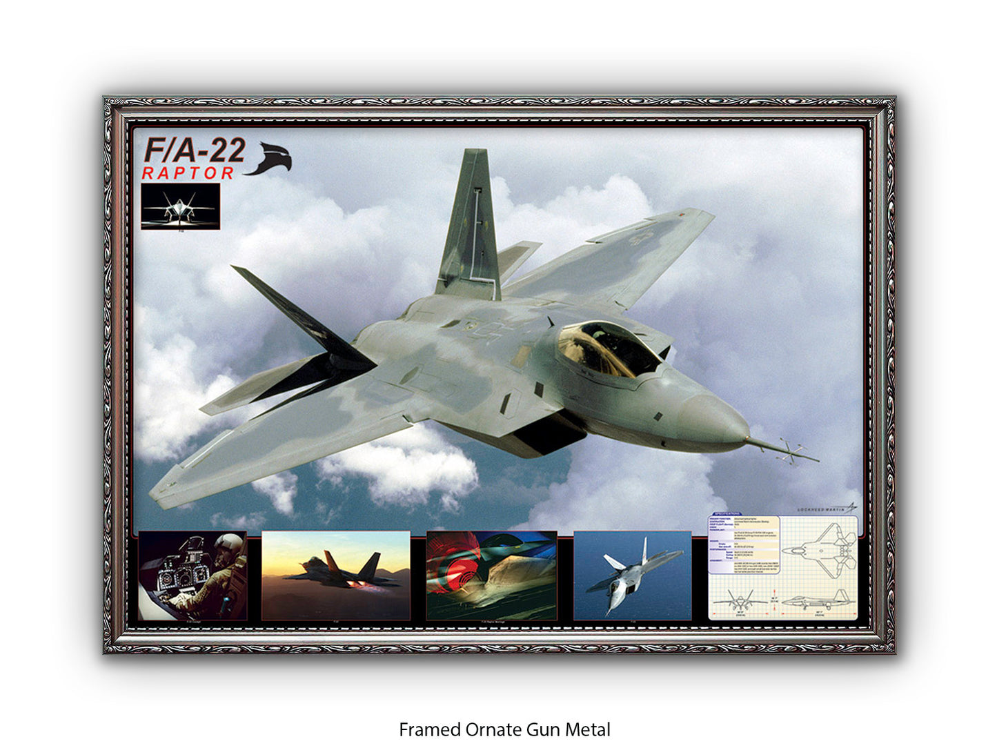 F/A-22 Raptor Stealth Fighter Poster
