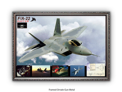 F/A-22 Raptor Stealth Fighter Poster