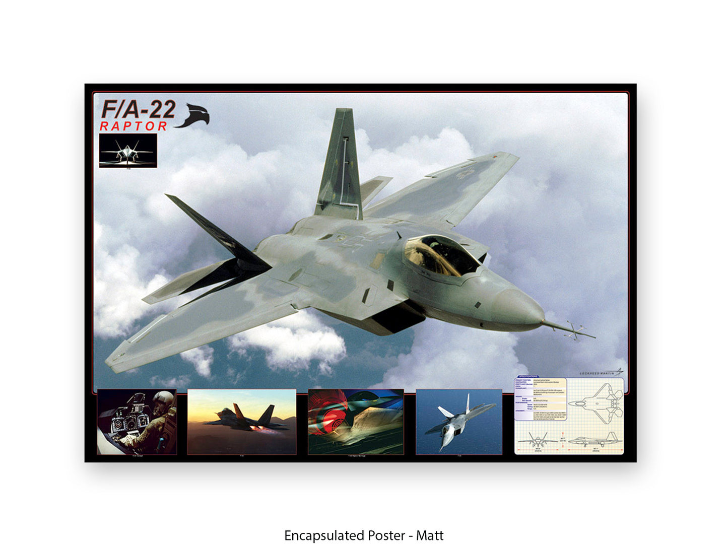 F/A-22 Raptor Stealth Fighter Poster
