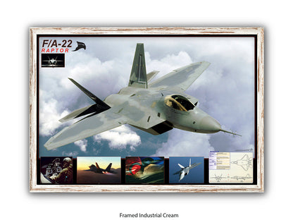 F/A-22 Raptor Stealth Fighter Poster