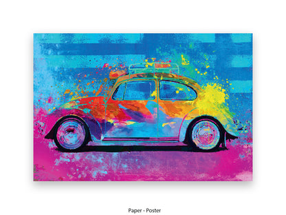 Splash Buggy VW Beetle Fun Car Poster