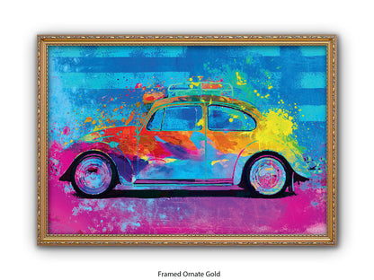 Splash Buggy VW Beetle Fun Car Poster