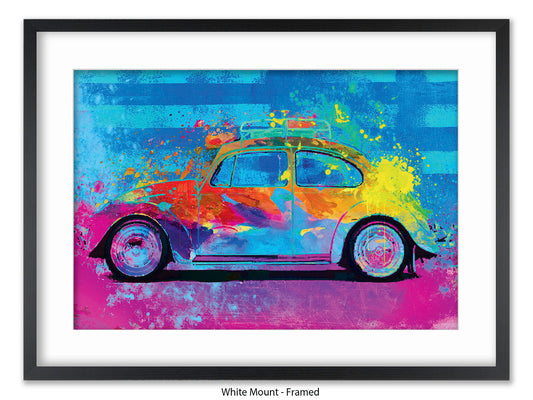 Splash Buggy VW Beetle Fun Car Poster