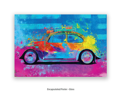 Splash Buggy VW Beetle Fun Car Poster