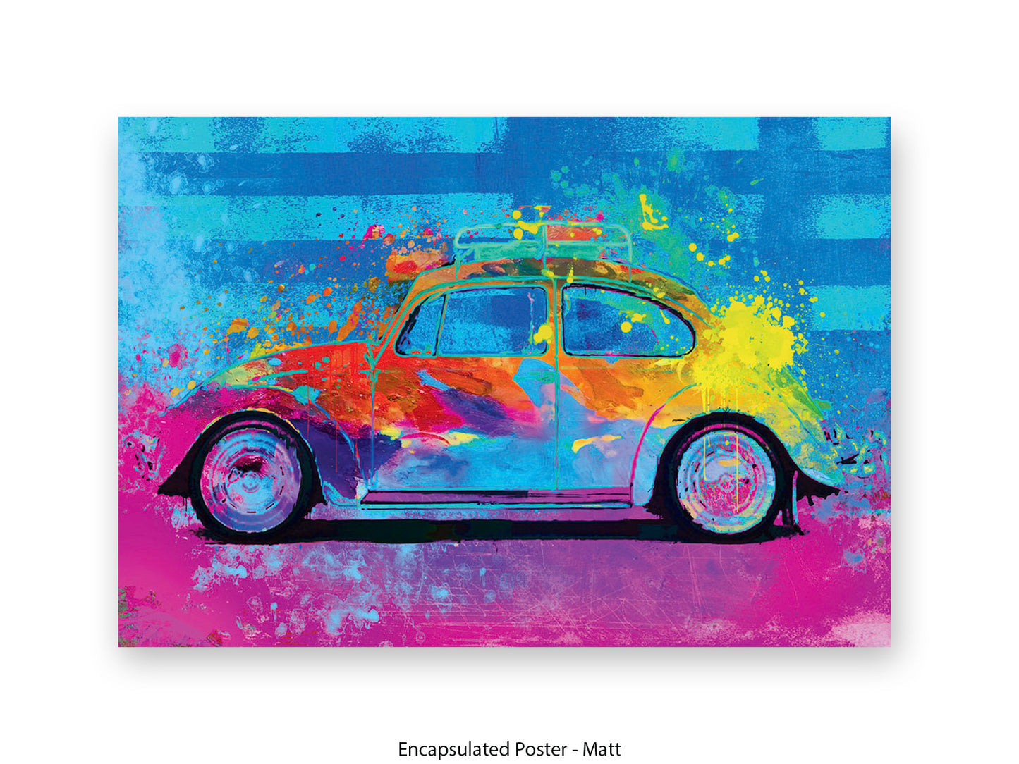 Splash Buggy VW Beetle Fun Car Poster