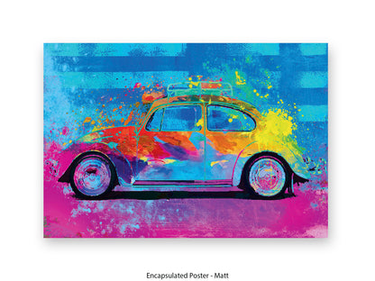 Splash Buggy VW Beetle Fun Car Poster