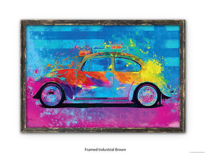 Splash Buggy VW Beetle Fun Car Poster