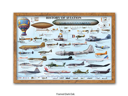 History of Aviation Chart Poster Print
