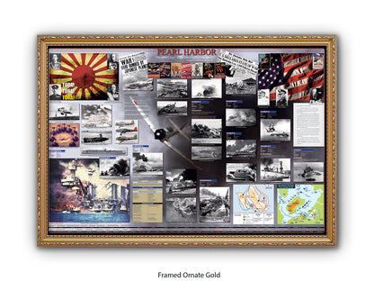 Pearl Harbour WWII History Poster Print