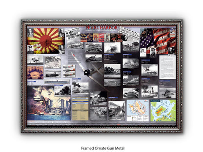 Pearl Harbour WWII History Poster Print