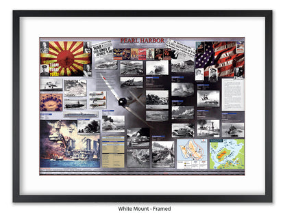 Pearl Harbour WWII History Poster Print