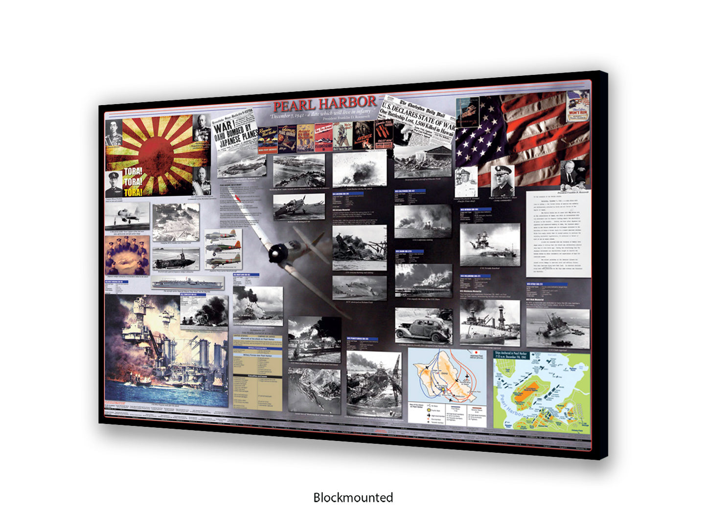 Pearl Harbour WWII History Poster Print