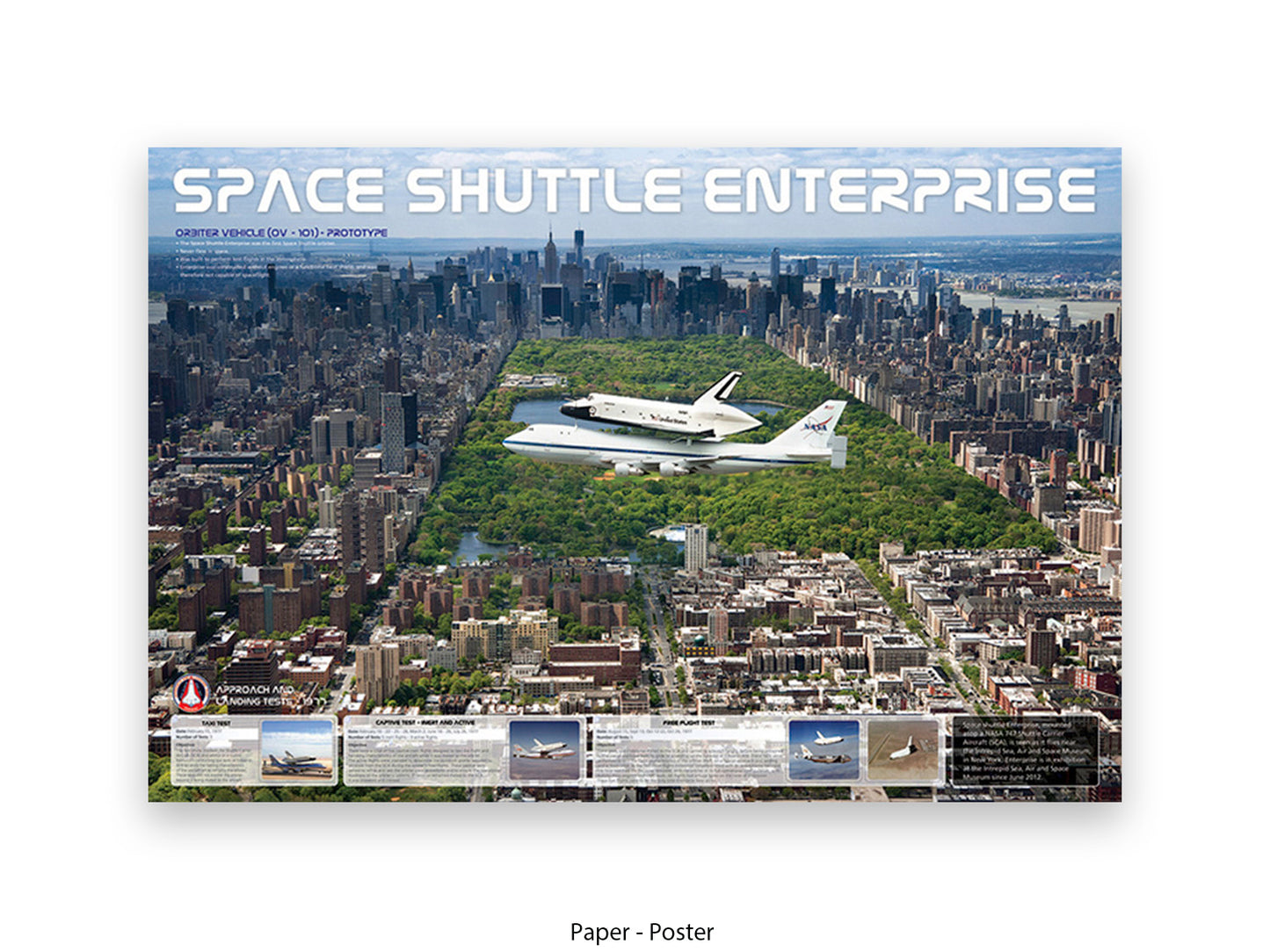Shuttle Enterprise Central Park Poster
