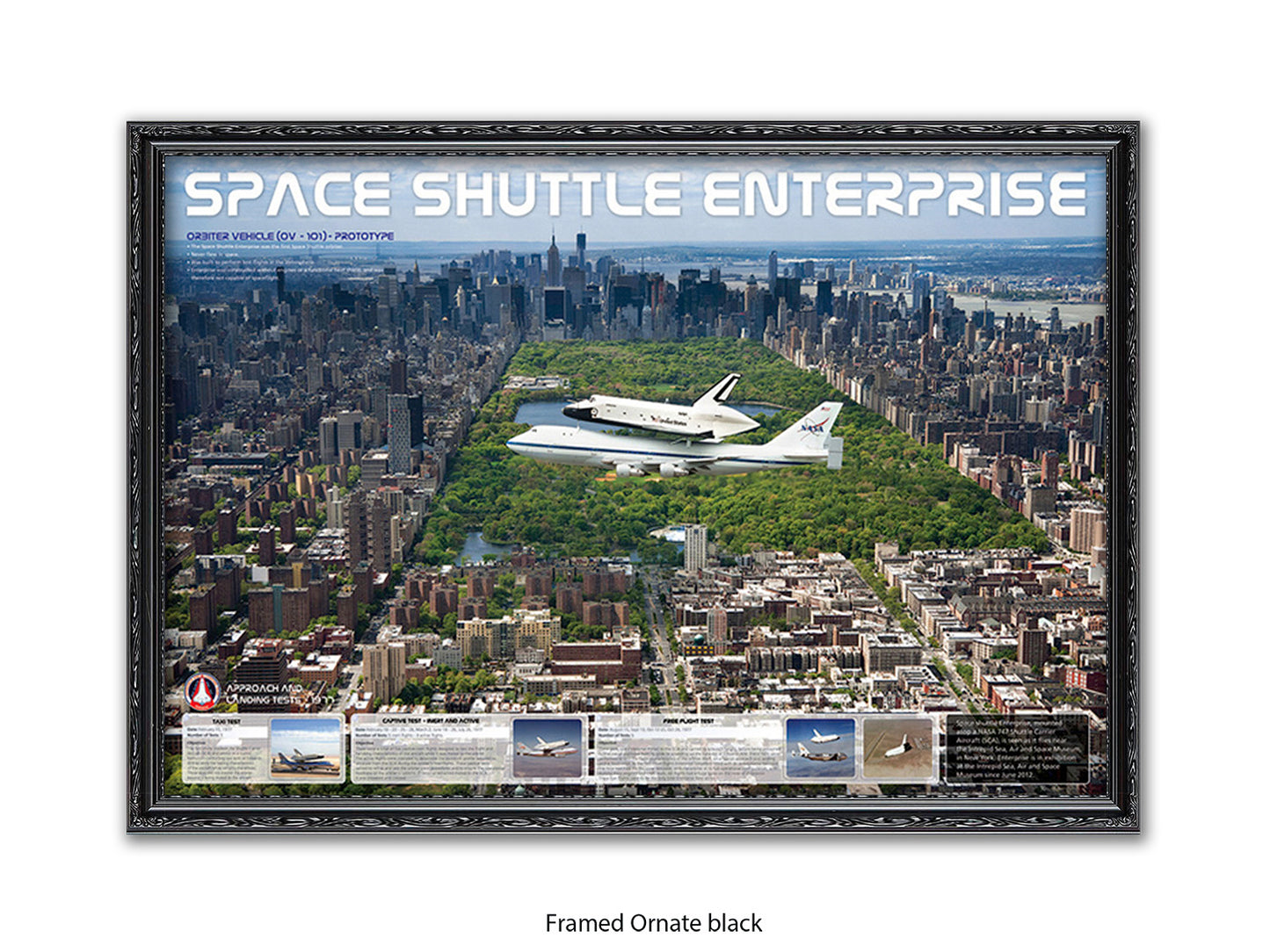 Shuttle Enterprise Central Park Poster