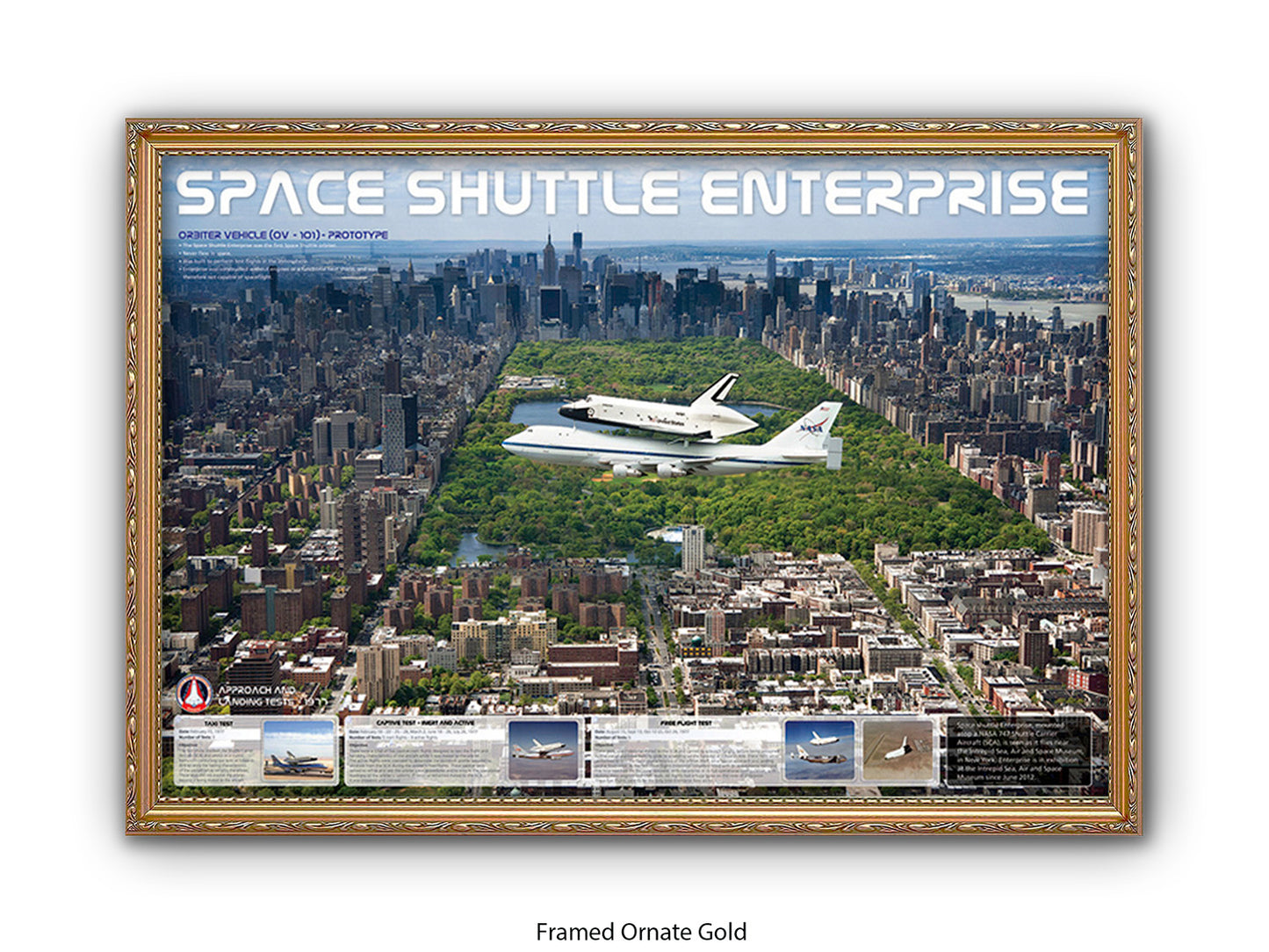 Shuttle Enterprise Central Park Poster