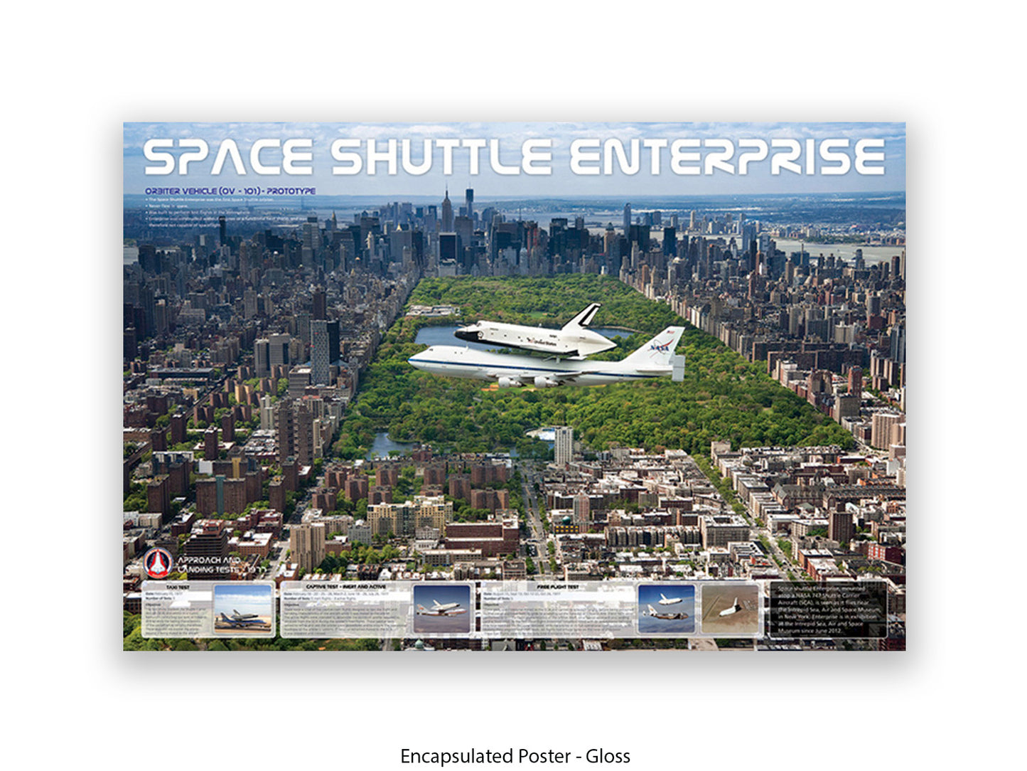 Shuttle Enterprise Central Park Poster
