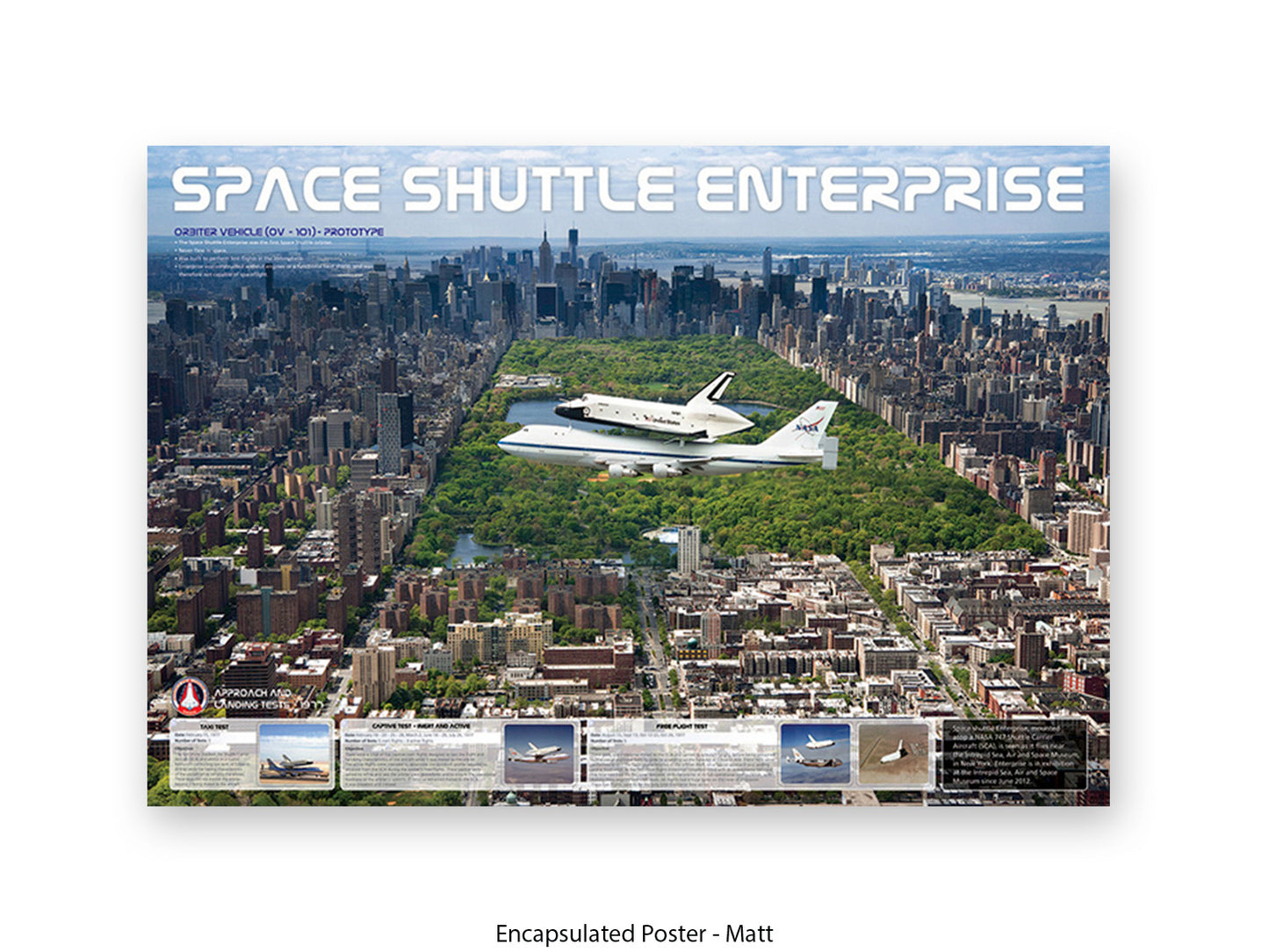 Shuttle Enterprise Central Park Poster