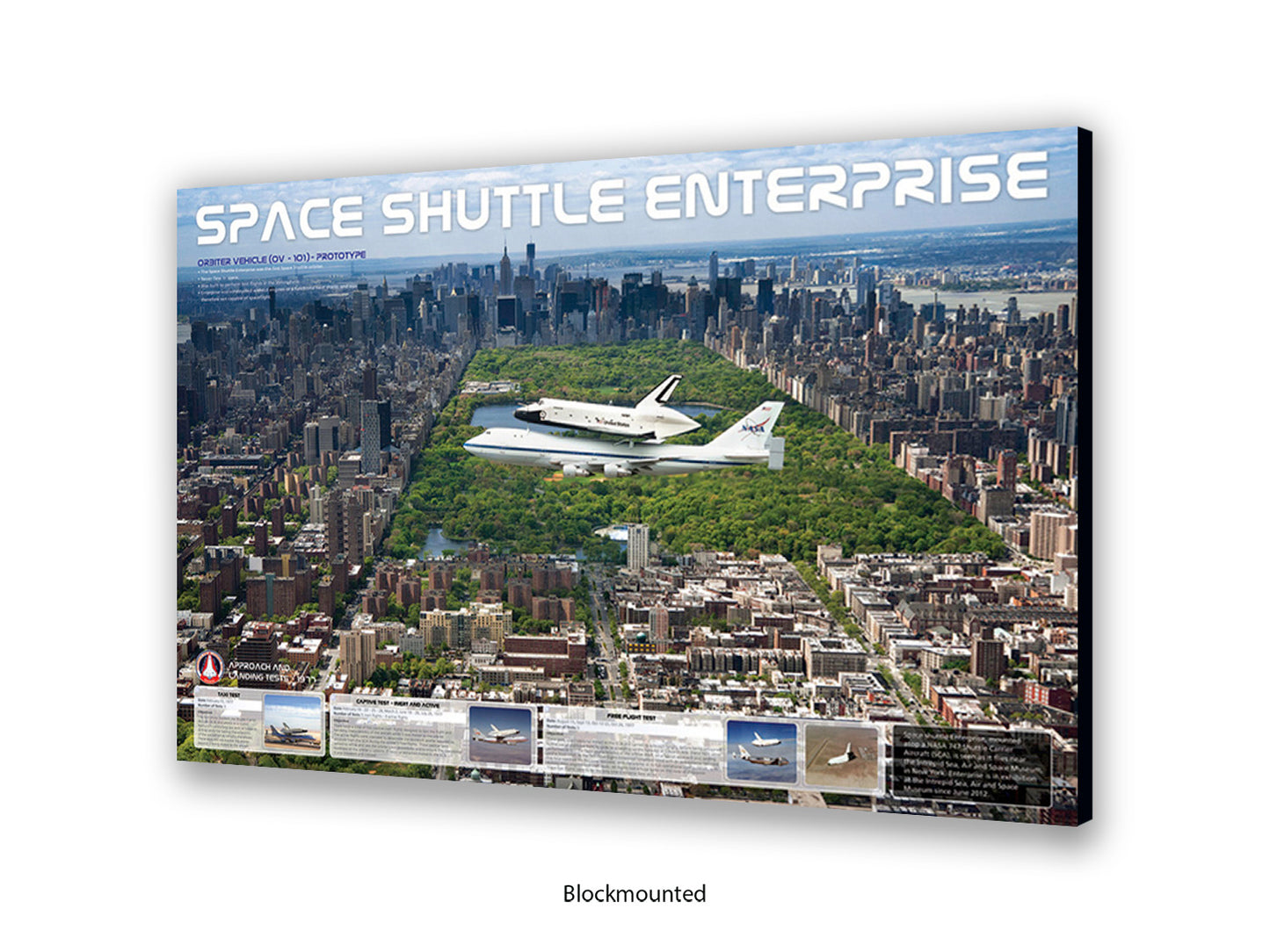Shuttle Enterprise Central Park Poster