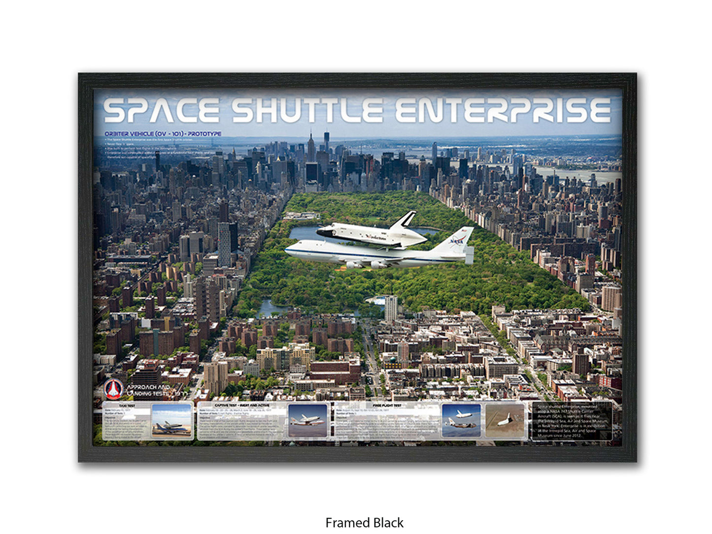 Shuttle Enterprise Central Park Poster