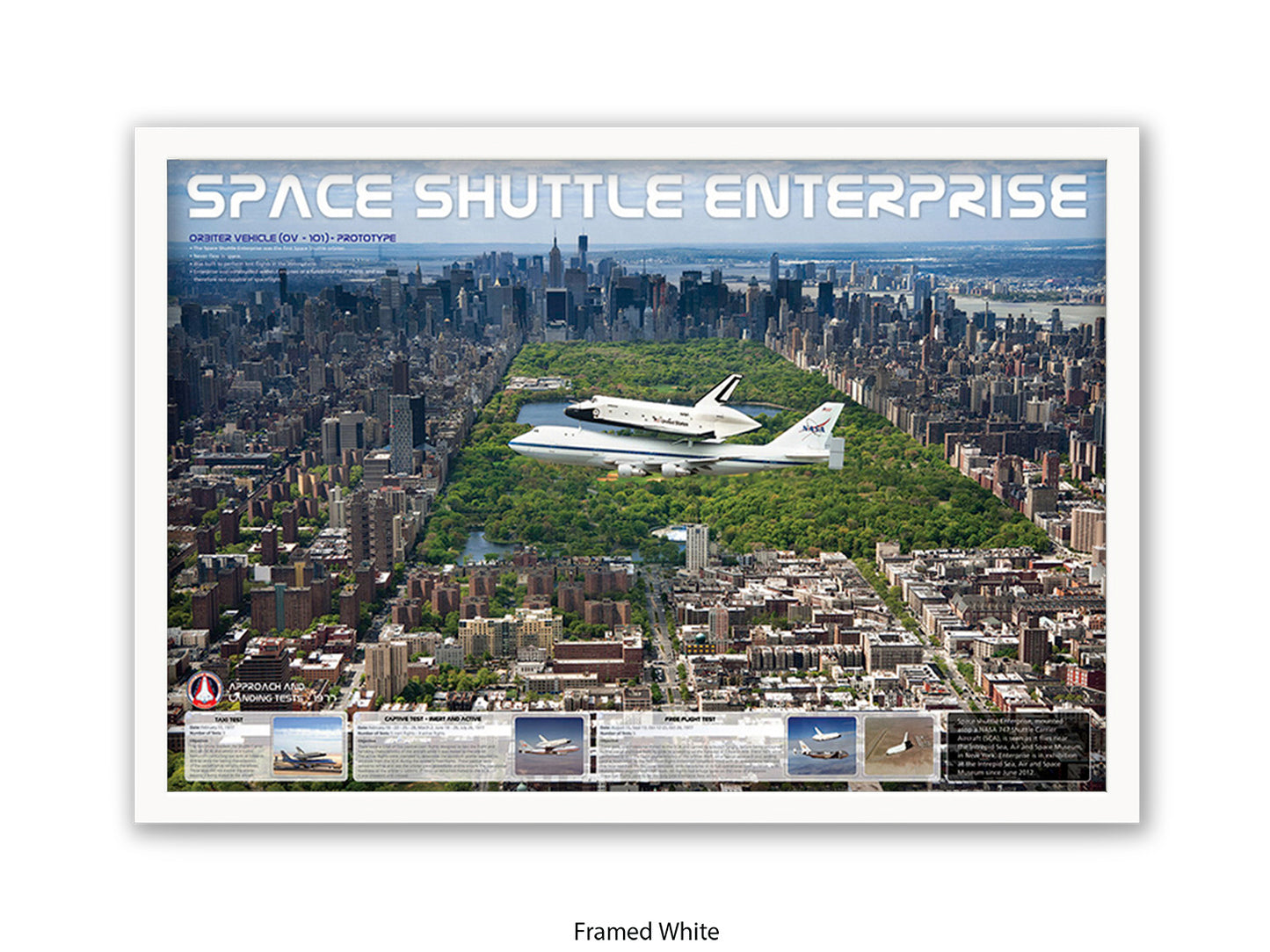 Shuttle Enterprise Central Park Poster