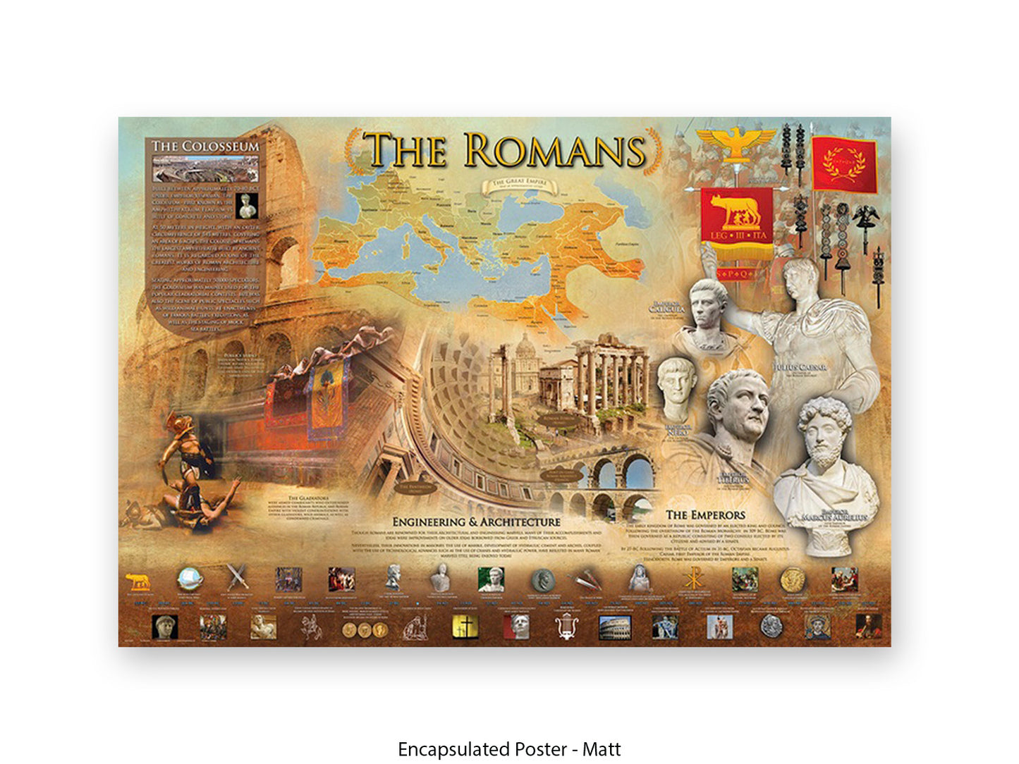 Ancient Romans History & Culture Poster