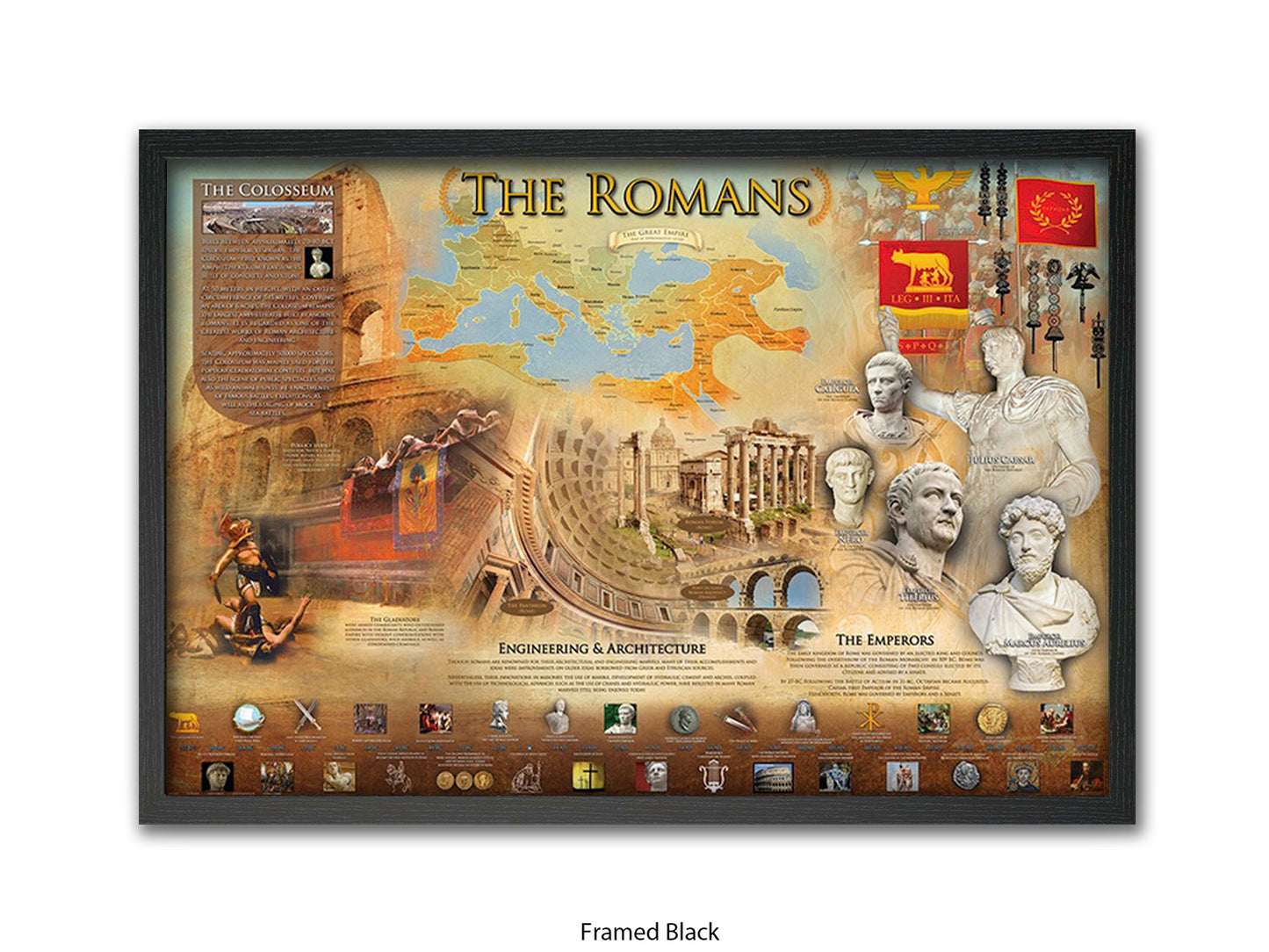 Ancient Romans History & Culture Poster