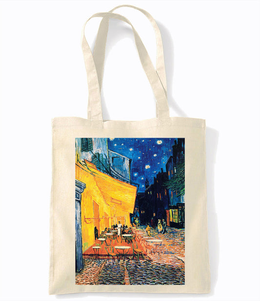 Van Gogh - Terrace De CafŽ - Retro Shopping Tote Bag