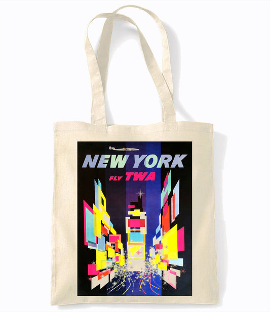New York - Times Square - TWA - Retro Shopping Tote Bag