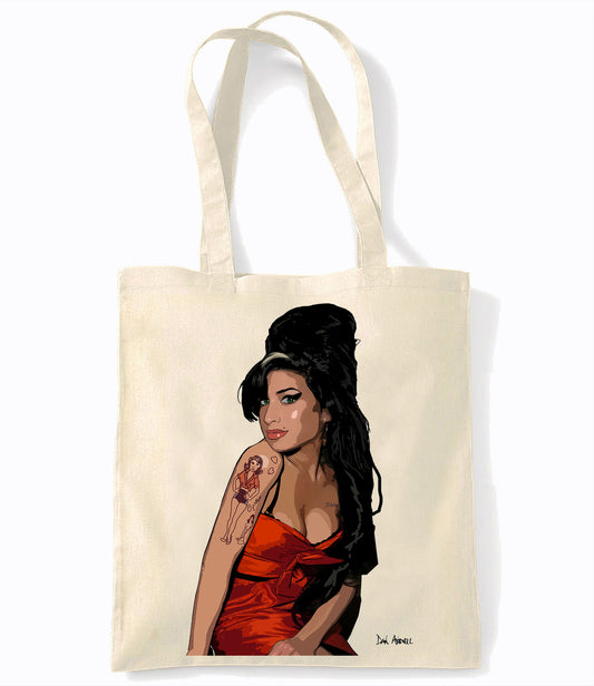Amy Winehouse - Red Dress  - Retro Shopping Tote Bag