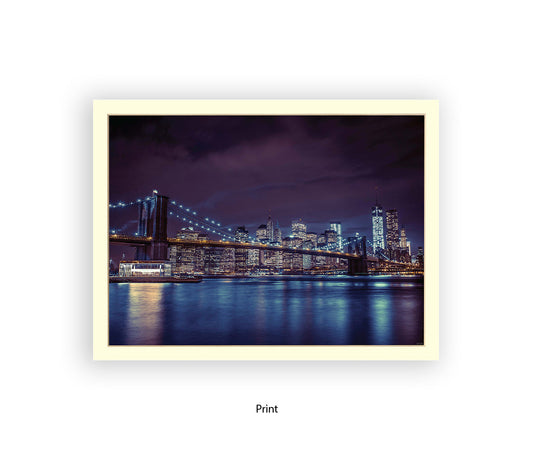 NYC Brooklyn Bridge Manhattan Skyline Assaf Frank Art Print