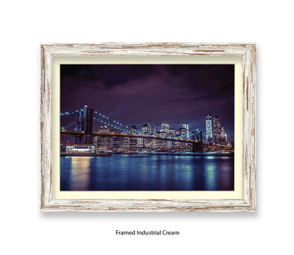 NYC Brooklyn Bridge Manhattan Skyline Assaf Frank Art Print