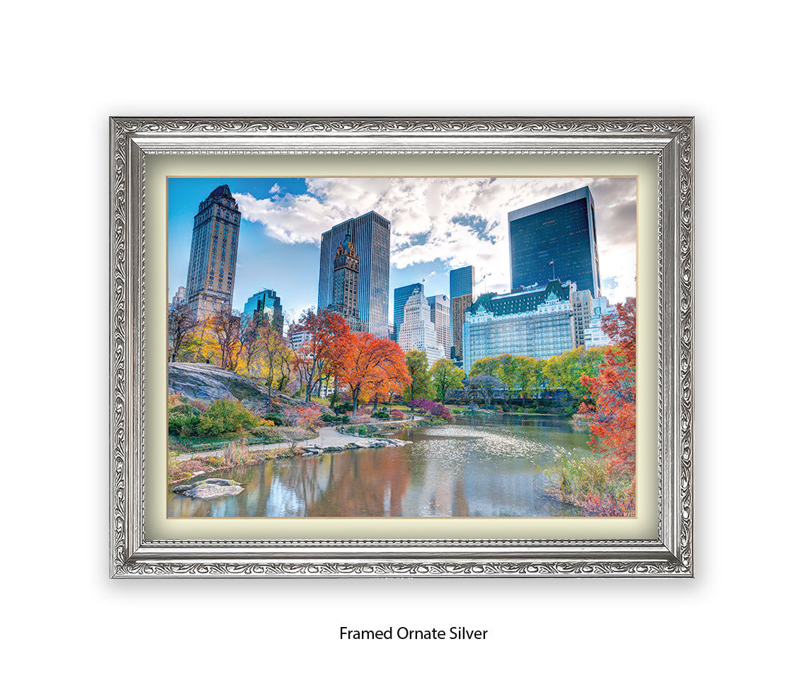 NYC Central Park Pond Colour Assaf Frank Art Print