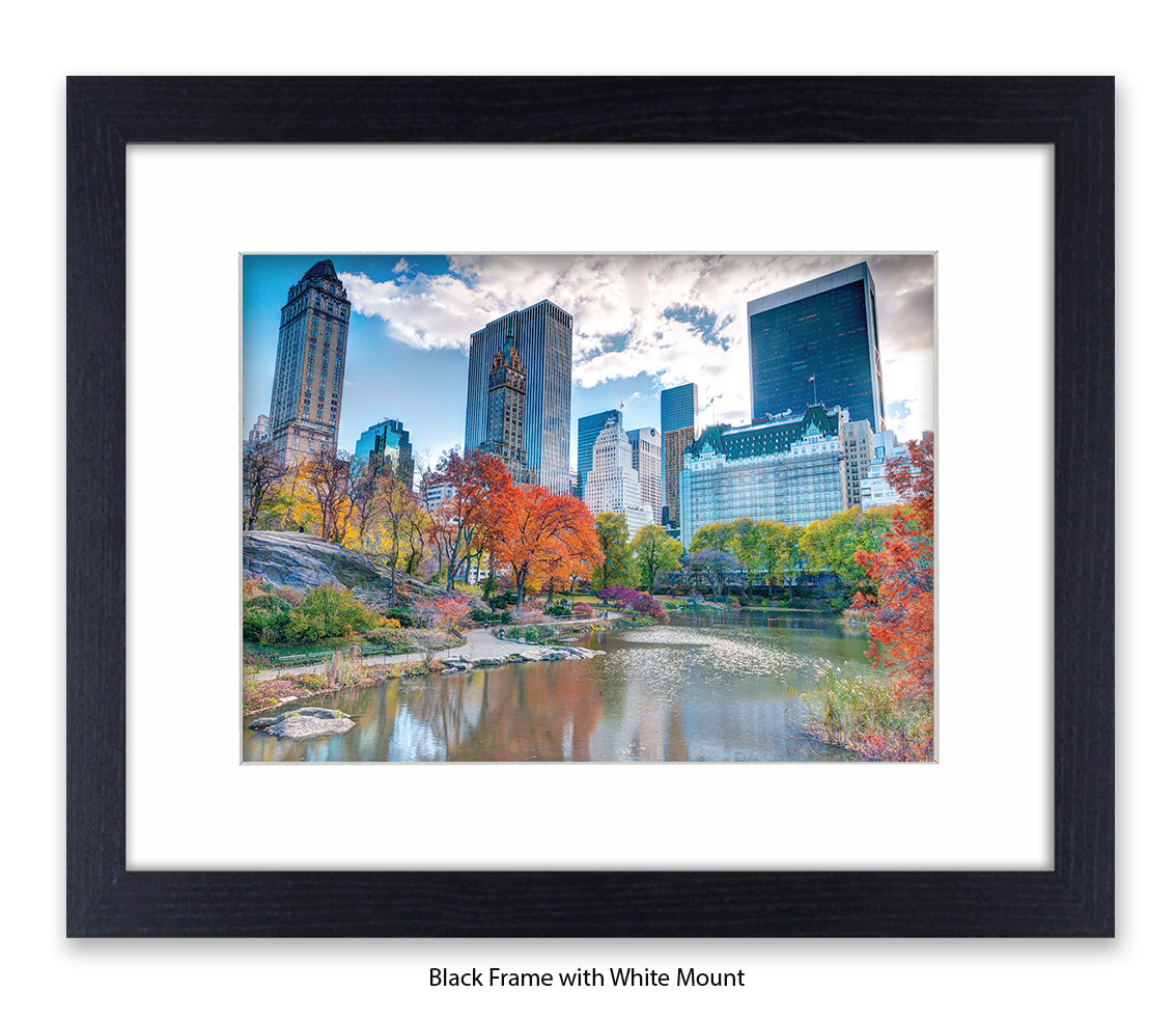 NYC Central Park Pond Colour Assaf Frank Art Print
