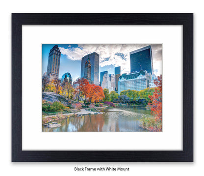 NYC Central Park Pond Colour Assaf Frank Art Print