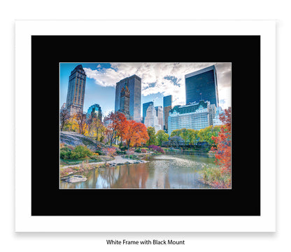 NYC Central Park Pond Colour Assaf Frank Art Print