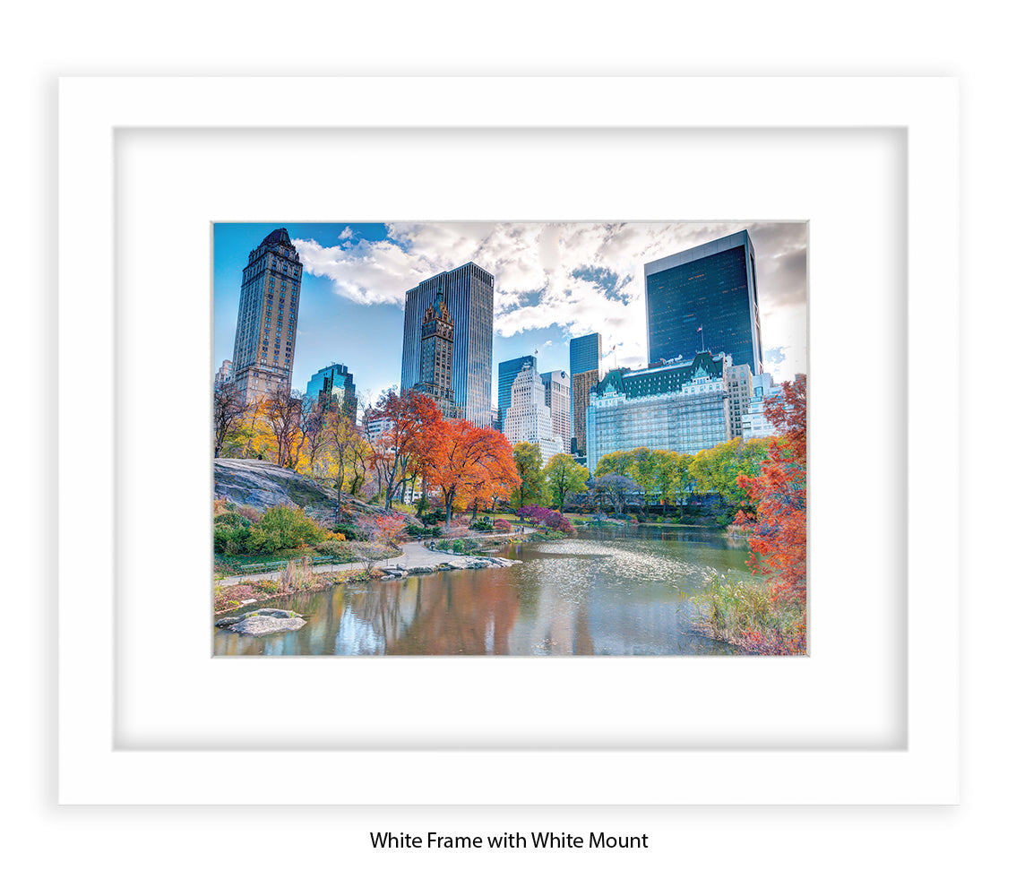 NYC Central Park Pond Colour Assaf Frank Art Print