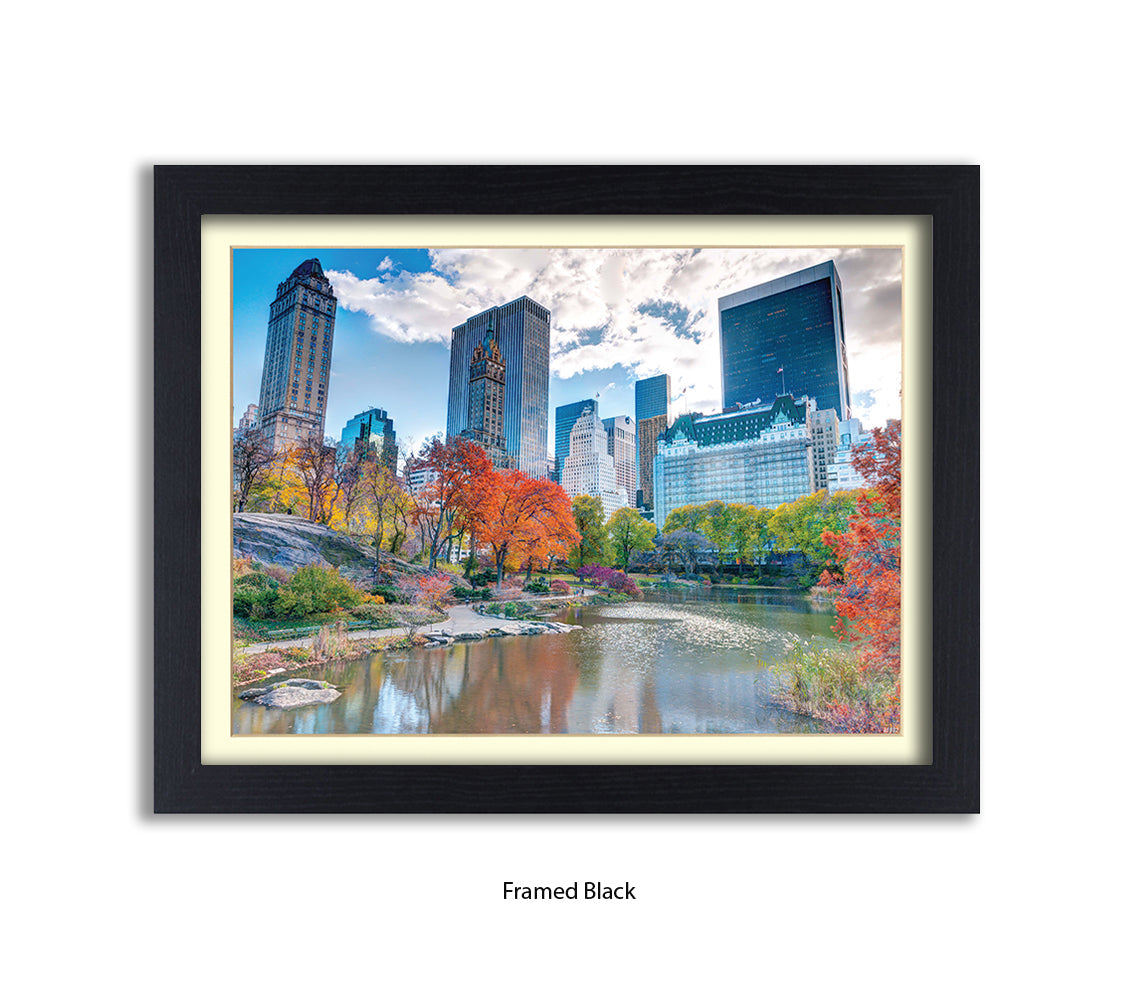 NYC Central Park Pond Colour Assaf Frank Art Print