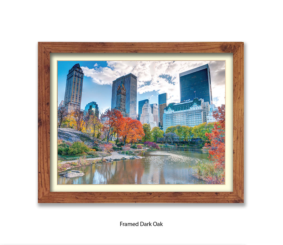 NYC Central Park Pond Colour Assaf Frank Art Print