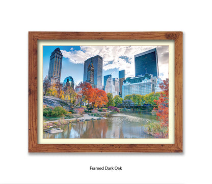 NYC Central Park Pond Colour Assaf Frank Art Print