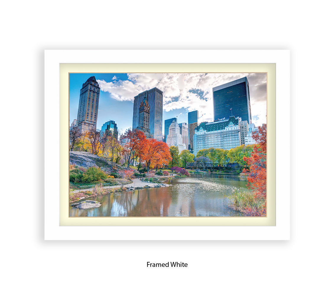 NYC Central Park Pond Colour Assaf Frank Art Print