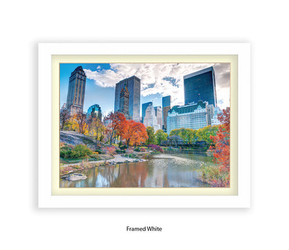 NYC Central Park Pond Colour Assaf Frank Art Print