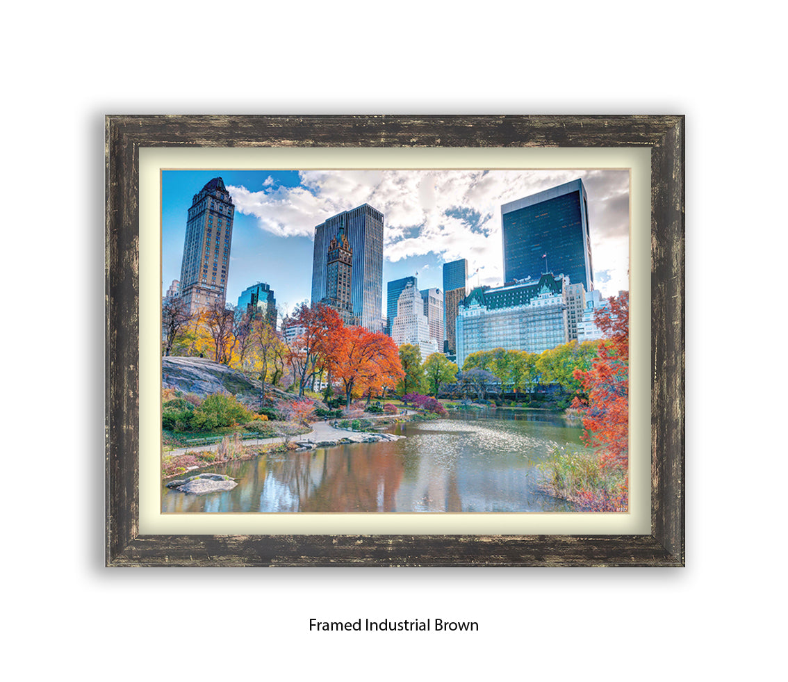 NYC Central Park Pond Colour Assaf Frank Art Print