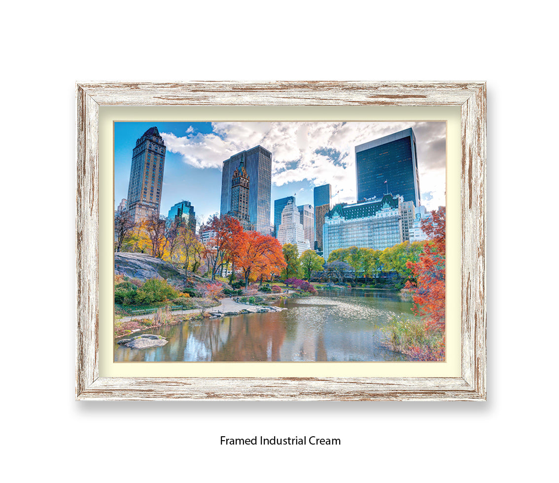 NYC Central Park Pond Colour Assaf Frank Art Print