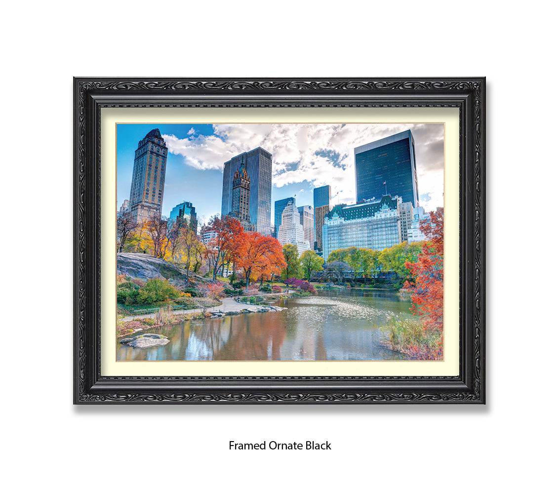 NYC Central Park Pond Colour Assaf Frank Art Print