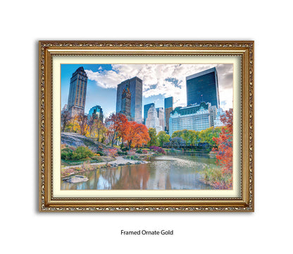 NYC Central Park Pond Colour Assaf Frank Art Print