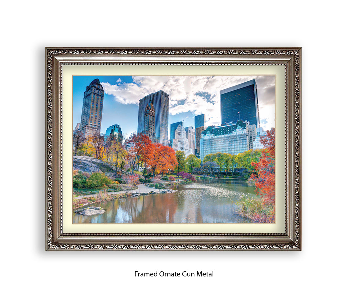 NYC Central Park Pond Colour Assaf Frank Art Print